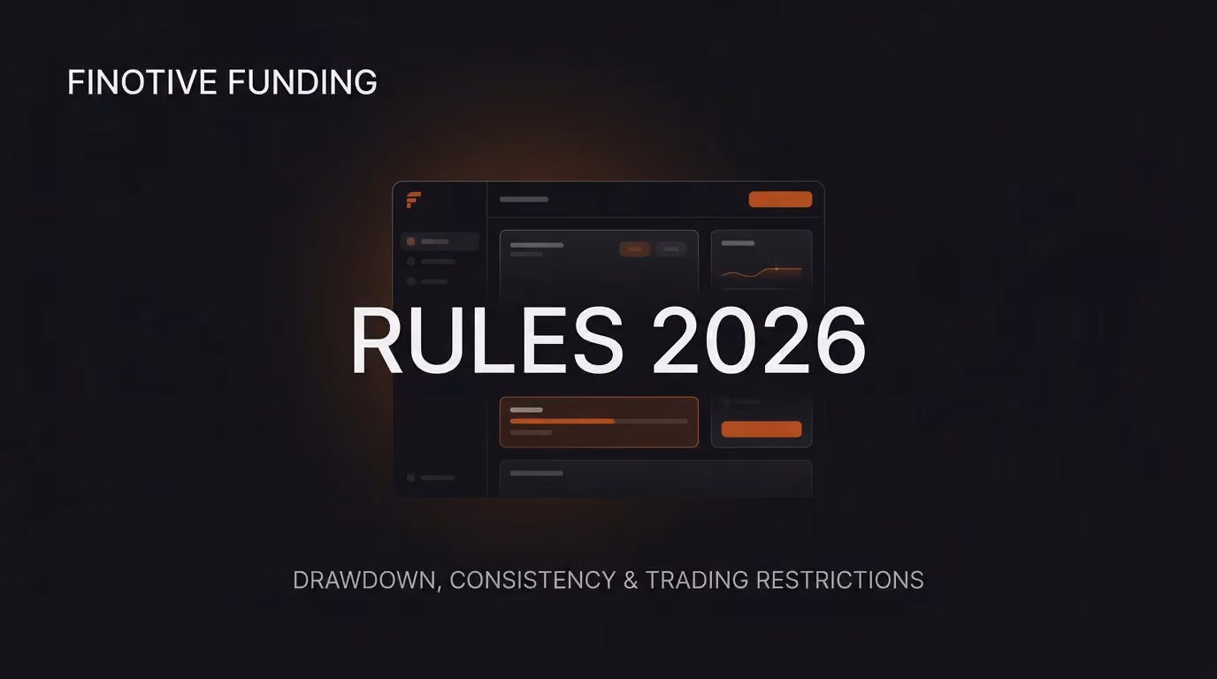 Finotive Funding Rules 2026: Drawdown, Consistency & Trading Restrictions — Finotive Funding trading rules — futures trading platform context, abstract editorial illustration
