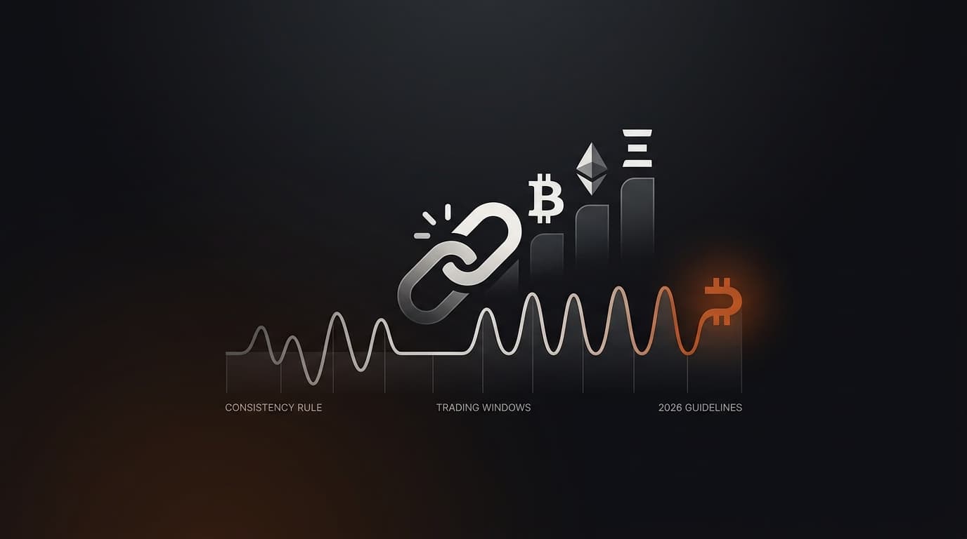 Tradeify Crypto Rules and Payouts 2026: Complete Guide — Tradeify Crypto consistency rule — futures trading platform context, abstract editorial illustration