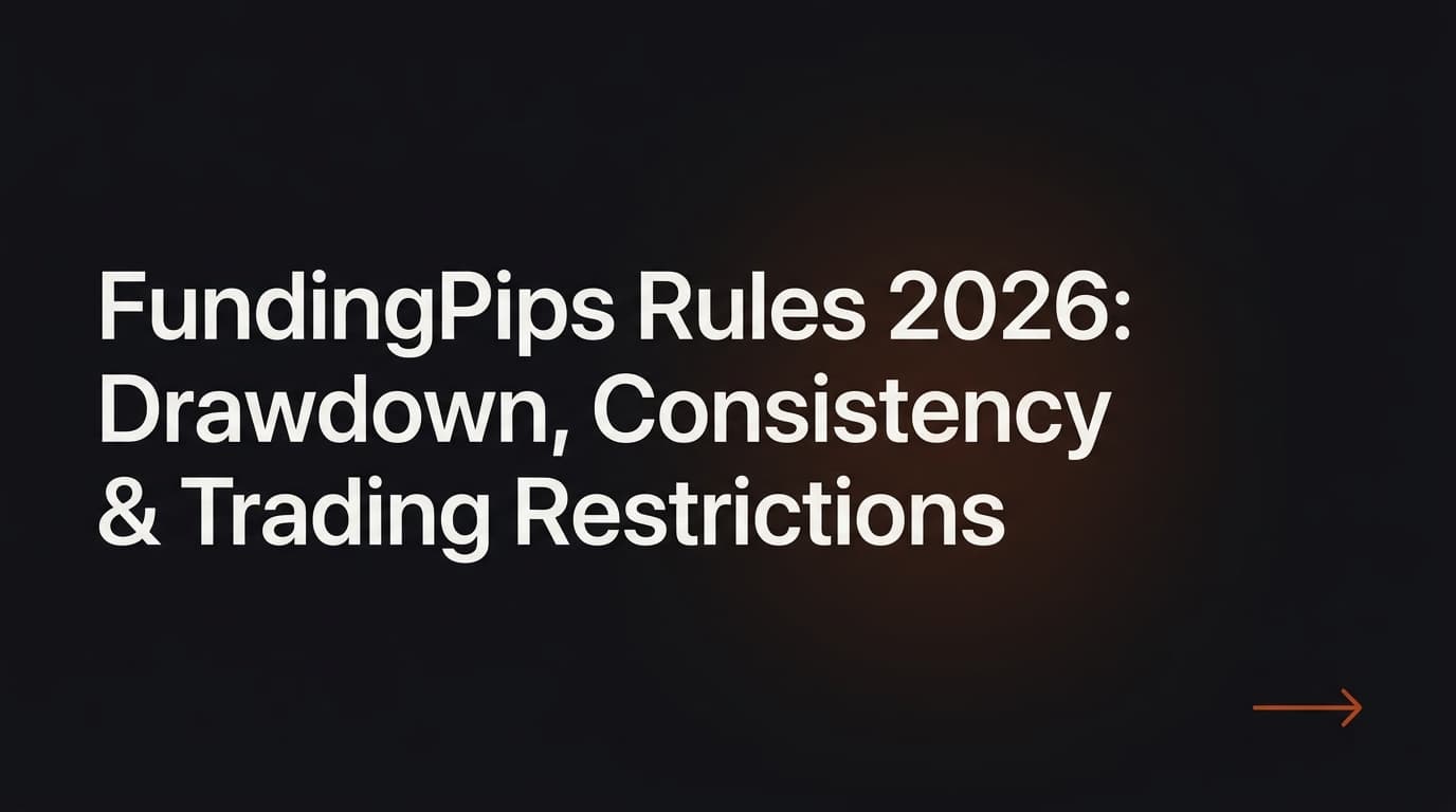 FundingPips Rules 2026: Drawdown, Consistency & Trading Restrictions — Fundingpips rules — futures trading platform context, abstract editorial illustration