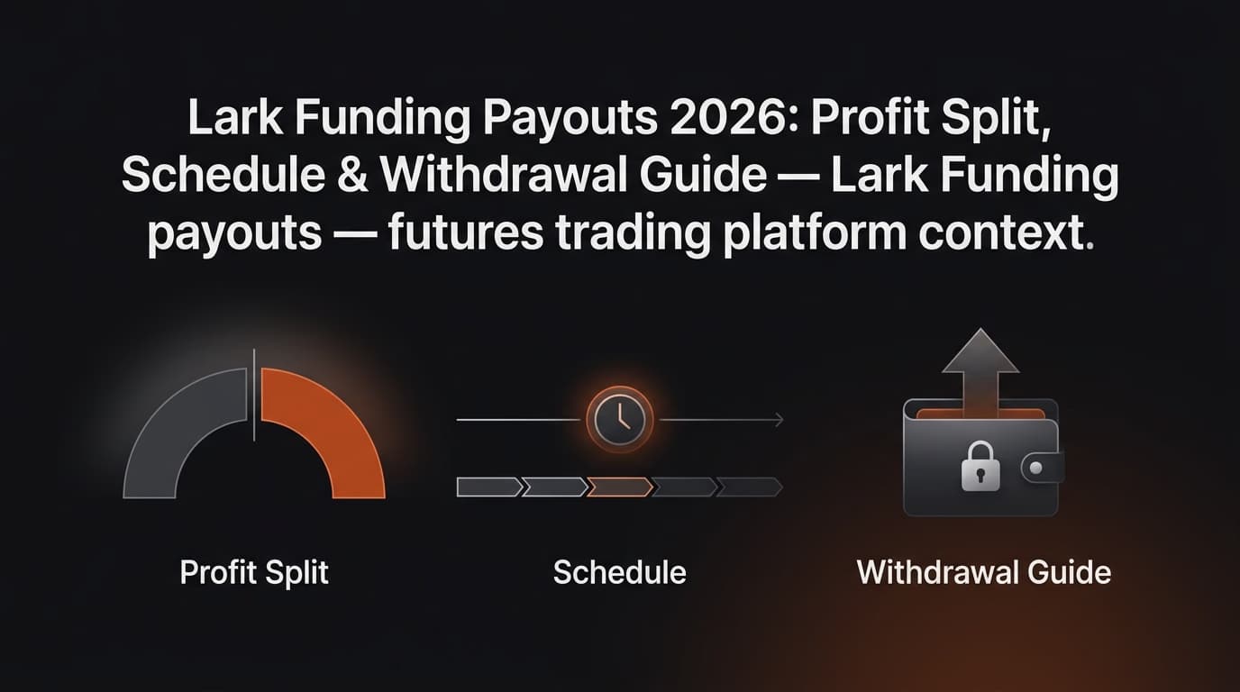 Lark Funding Payouts 2026: Profit Split, Schedule & Withdrawal Guide — Lark Funding payouts — futures trading platform context, abstract editorial illustration