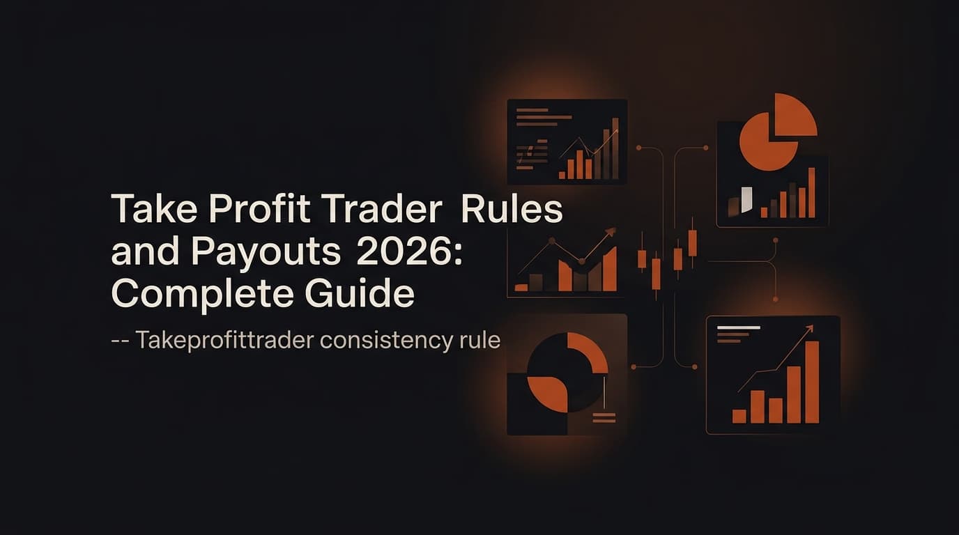 Take Profit Trader Rules and Payouts 2026: Complete Guide — Takeprofittrader consistency rule — futures trading platform context, abstract editorial illustration